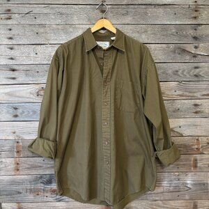 American Eagle Outfitters Army Green 100% Cotton Button Down Shirt - Size M